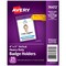 Avery Heavy Duty Badge Holders, 4" x 3", 25 Vertical ID Badge Holders (74472)